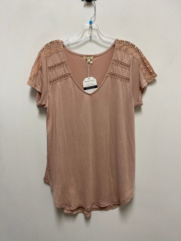 Top Short Sleeve By Kori America In Cream, Size: L For Cheap