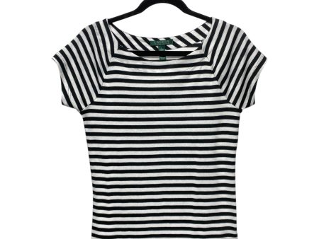 Top Short Sleeve By Lauren By Ralph Lauren In Striped Pattern, Size: L For Sale