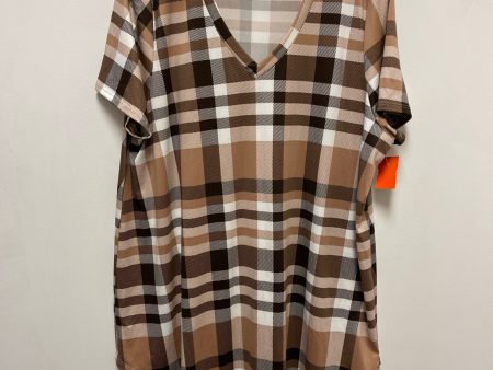 Top Short Sleeve By Honeyme In Brown, Size: 2x Online Hot Sale