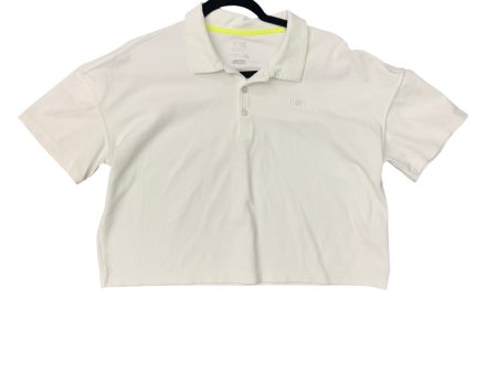 Athletic Top Short Sleeve By Dkny In White, Size: L For Cheap