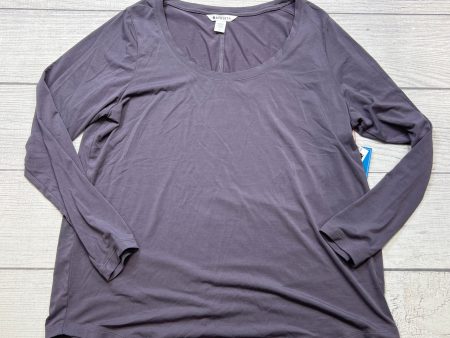 Athletic Top Long Sleeve Collar By Athleta In Purple, Size: L Fashion