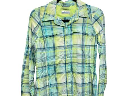 Athletic Top Long Sleeve Collar By Columbia In Plaid Pattern, Size: Xs Online Hot Sale