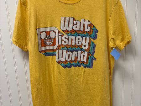 Top Short Sleeve By Walt Disney In Yellow, Size: L For Discount