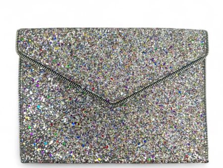 Leo Glitter Envelope Clutch Designer By Rebecca Minkoff, Size: Large Hot on Sale