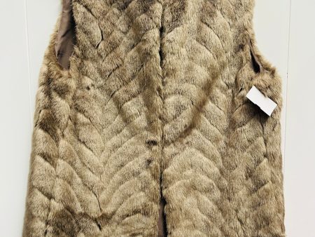 Vest Faux Fur & Sherpa By H&m In Brown, Size: 6 For Discount