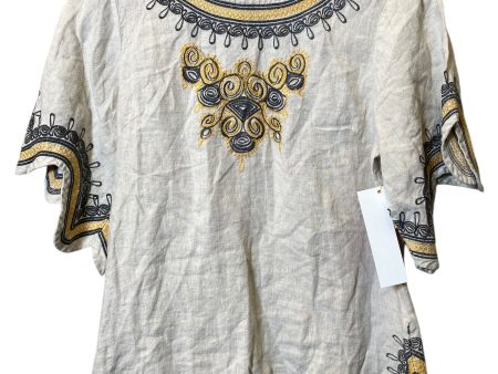 Top Short Sleeve By Ivy Jane In Grey & Tan, Size: S Supply