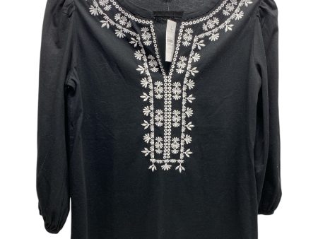 Top 3 4 Sleeve By Ann Taylor In Black & White, Size: Xxs Online Hot Sale