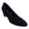 Kiss Stretch Knit Shoes Heels Block By Eileen Fisher In Black, Size: 7 For Cheap