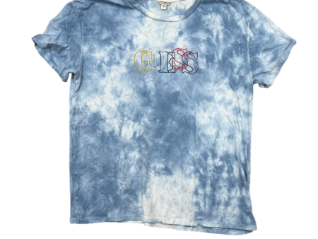 Top Short Sleeve By Guess In Tie Dye Print, Size: L Online now