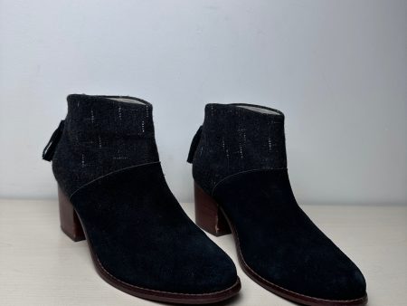 Boots Ankle Heels By Toms In Black & Grey, Size: 6.5 Online Hot Sale