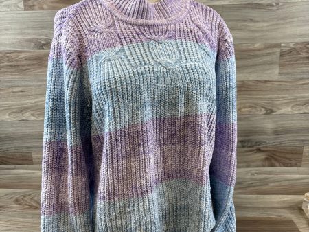 Sweater By Alfred Dunner In Blue & Purple, Size: Xl Online Sale