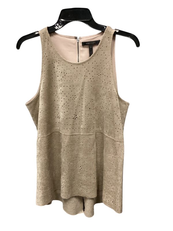 Top Sleeveless By Bcbgmaxazria In Tan, Size: M Fashion