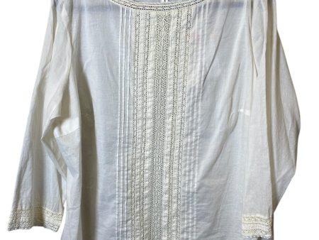 Top Long Sleeve By Ralph Lauren In Beige, Size: 1x For Discount