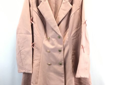 Coat Peacoat By Shein In Pink, Size: 2x Cheap