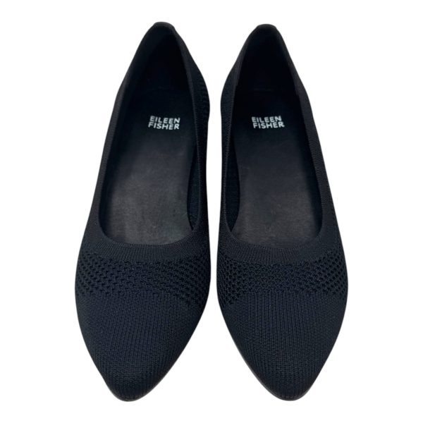 Kiss Stretch Knit Shoes Heels Block By Eileen Fisher In Black, Size: 7 For Cheap