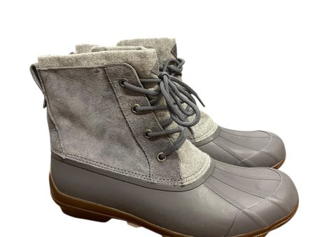 Boots Ankle Flats By Sperry In Grey, Size: 10 Cheap