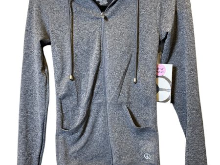 Athletic Jacket By Clothes Mentor In Grey & Silver, Size: S Sale