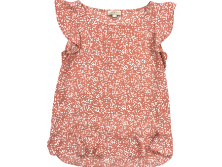 Top Short Sleeve By Loft In Coral, Size: Xs Supply