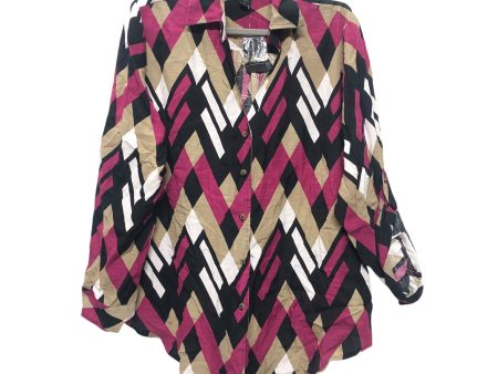 Top Ls By Ashley Stewart In Black & Pink, Size:18 Online