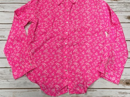 Top Long Sleeve Designer By Lilly Pulitzer In Pink, Size: M Supply