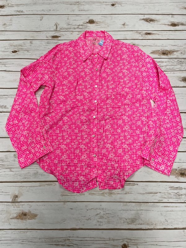 Top Long Sleeve Designer By Lilly Pulitzer In Pink, Size: M Supply