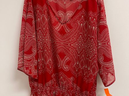 Top Short Sleeve By Chicos In Red, Size: Xl Hot on Sale