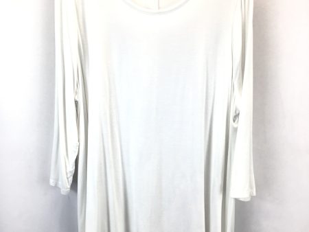 Top 3 4 Sleeve Basic By Lane Bryant In White, Size: 2x For Sale