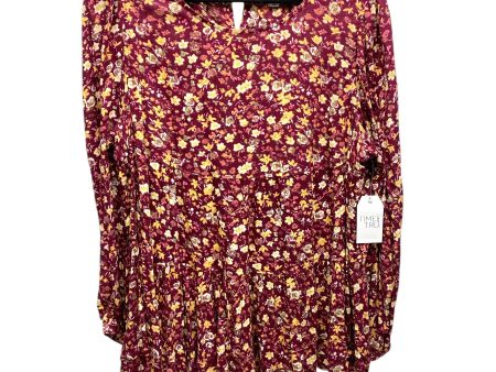 Top Long Sleeve By Time And Tru In Floral Print, Size: L on Sale