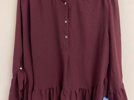 Top Long Sleeve By Max Studio In Purple, Size: Xl Supply