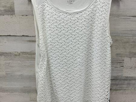 Top Short Sleeve By Loft In White, Size: L For Sale