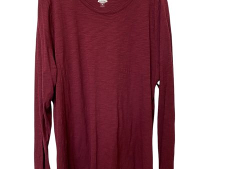 Top Long Sleeve Basic By Old Navy In Red, Size: Xxl For Discount