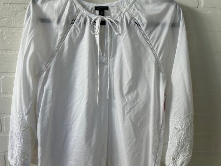 Top 3 4 Sleeve By Ann Taylor In White, Size: Xs Hot on Sale