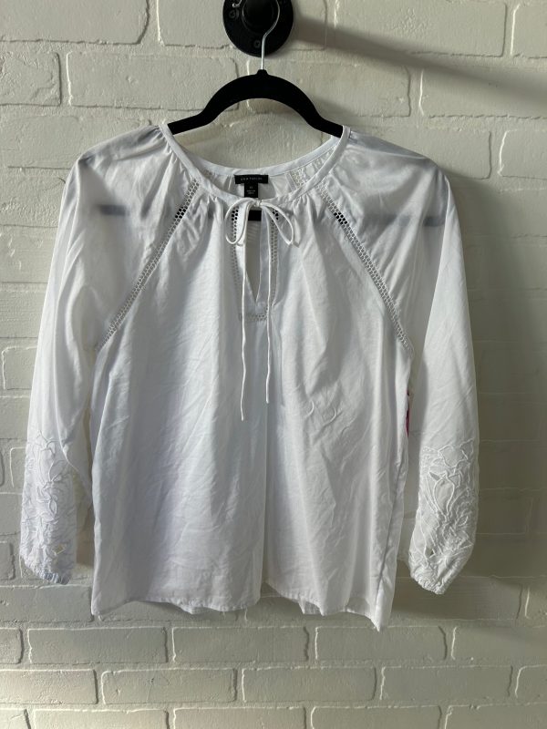 Top 3 4 Sleeve By Ann Taylor In White, Size: Xs Hot on Sale