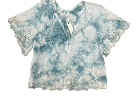 Top Short Sleeve By Anthropologie In Blue & White, Size: Xs Online