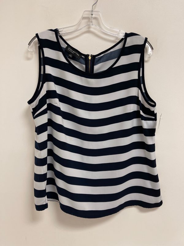 Top Sleeveless By Jones New York In Striped Pattern, Size: Xl Hot on Sale