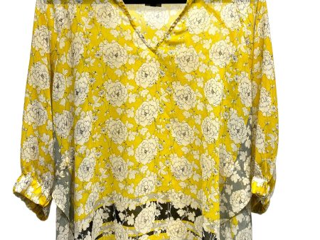 White & Yellow Top 3 4 Sleeve Cabi, Size Xs Online