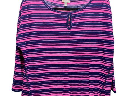 Top 3 4 Sleeve By Talbots In Striped Pattern, Size: L Online Sale