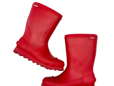 Boots Rain By Sorel In Red, Size: 5 Supply