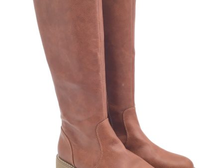 Boots Knee Flats By Universal Thread In Brown, Size: 8 For Cheap