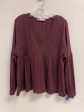 Top Long Sleeve By So In Purple, Size: L Online Hot Sale