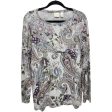 Top Long Sleeve By Zenergy By Chicos In Paisley Print, Size: L Cheap