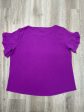 Blouse Short Sleeve By Fashion In Purple, Size: Xl Online now