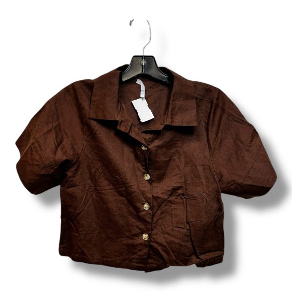 Top Short Sleeve By Peppermayo In Brown, Size: 2 Online now