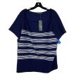 Top Short Sleeve By Lauren By Ralph Lauren In Striped Pattern, Size: 2x Online