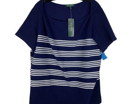 Top Short Sleeve By Lauren By Ralph Lauren In Striped Pattern, Size: 2x Online