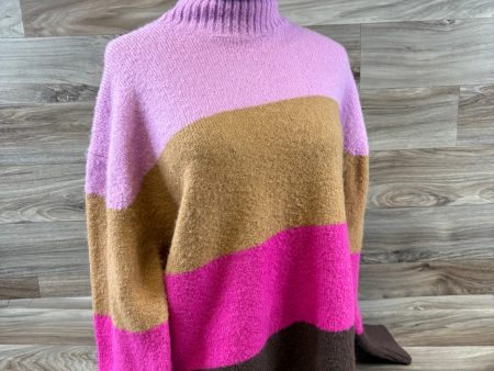 Sweater By Ann Taylor In Pink & Tan, Size: L Online Sale