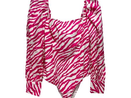 Zebra Bodysuit By Zara In Pink & White, Size: M Hot on Sale