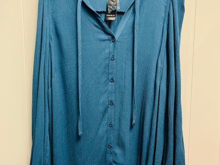 Top Long Sleeve By Torrid In Teal, Size: 2x Discount