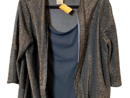 Blouse 3 4 Sleeve By Cmc In Black & Gold, Size: Xl Fashion