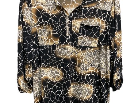 Top 3 4 Sleeve By Liz McCoy In Black & Tan, Size: Xl Online